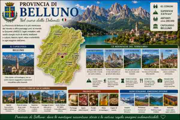 Provincia di Belluno – Nel cuore delle Dolomiti. 